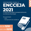 Inscrições para o Encceja 2021